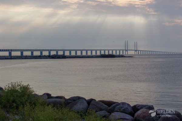 Die Öresundbrücke vom Schwedischen Festland aus gesehen